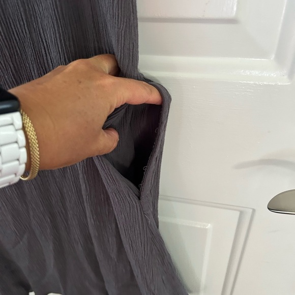 Soft Surroundings Charcoal Sleeveless Gauze Dress Size XS - Picture 6 of 10